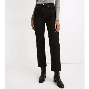 Madewell Slim Wide Leg Crop Black Jean Women’s Size 30
